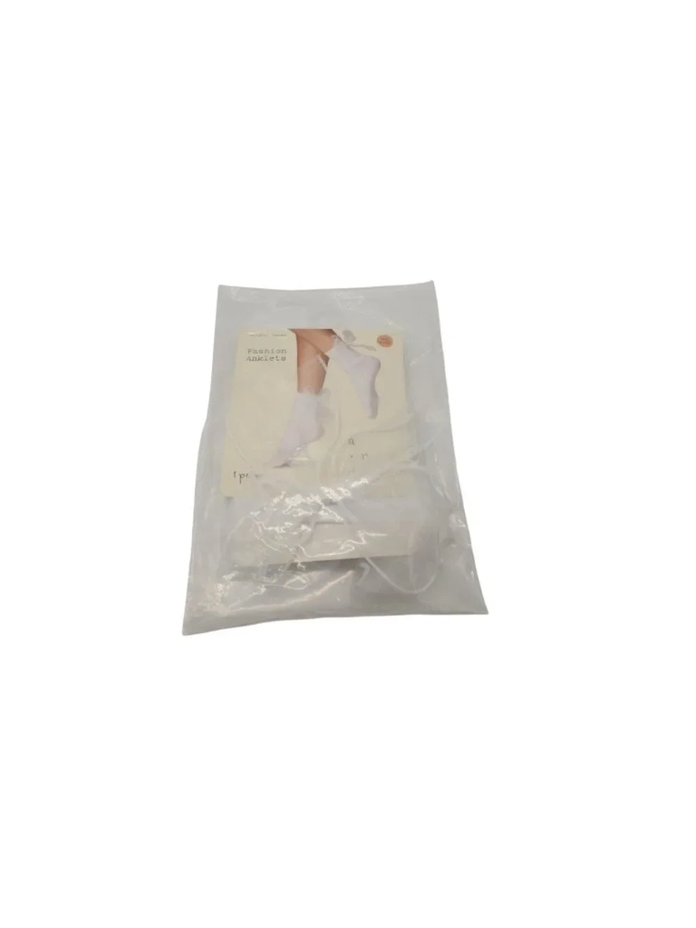 NIP A New Day Fashion Anklets 1 Pair One Size White Fishnet Sheer Lace Socks